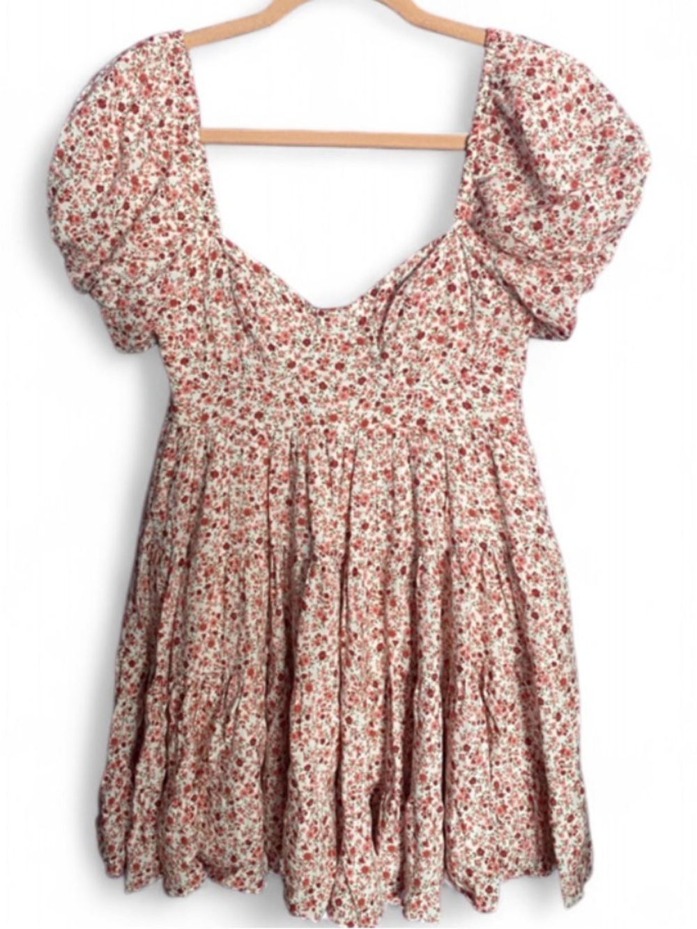 Altard State Red Floral Sweethart Dress
